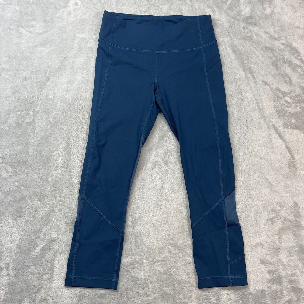 Lululemon Leggings Womens 4 (25x22) Blue Athletic Speed Up Cropped Skinny Leg